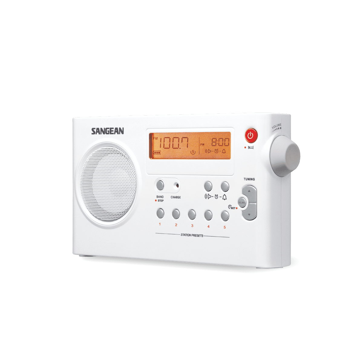 Radijas Sangean Digital Tuning AM / FM, baltas / PR-D7