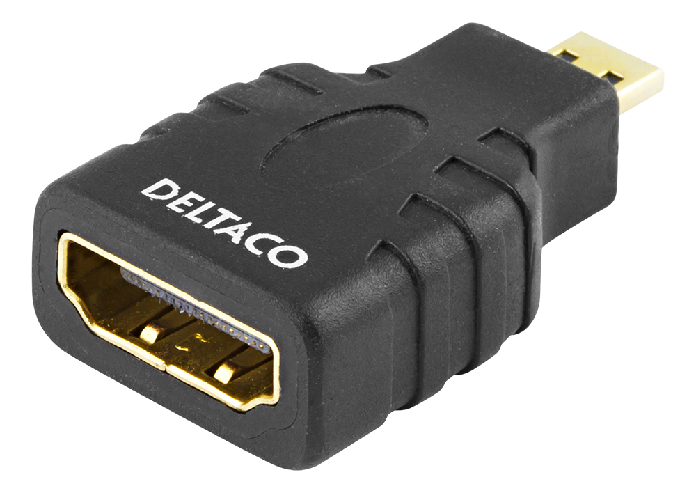 HDMI - micro HDMI adapteris DELTACO 4K UHD 30Hz, juodas / HDMI-24-K / R00100027