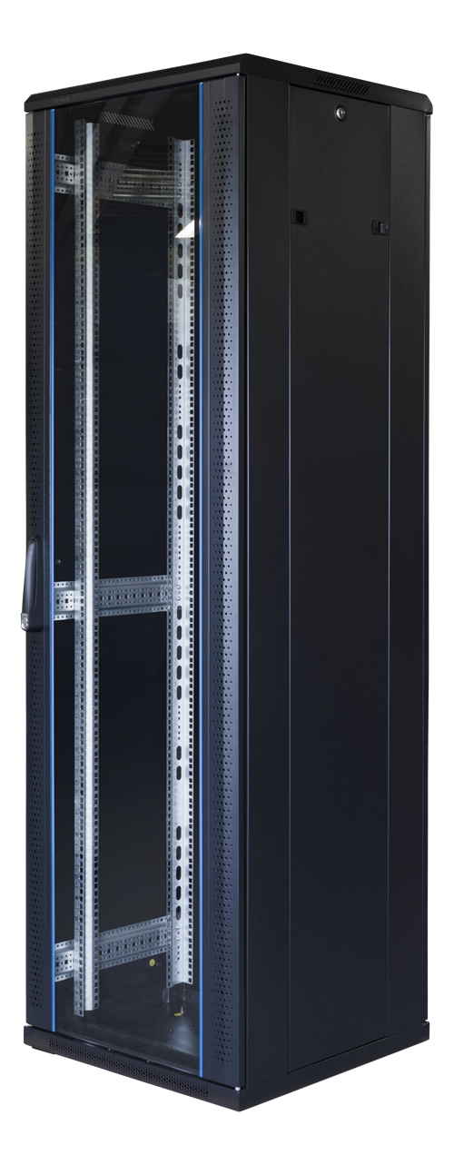 TOTEN System G, 19 colių spintelė, 42U, 800x800, stiklo priekinės durys, metalo korpusas/ 19-G8842GM
