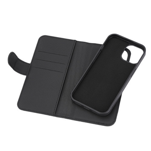 Dėklas 2in1 DELTACO skirtas iPhone 15, magnetinis dangtelis, juodas / 1902468