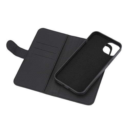 Dėklas 2in1 DELTACO skirtas iPhone 15, magnetinis dangtelis, juodas / 1902469