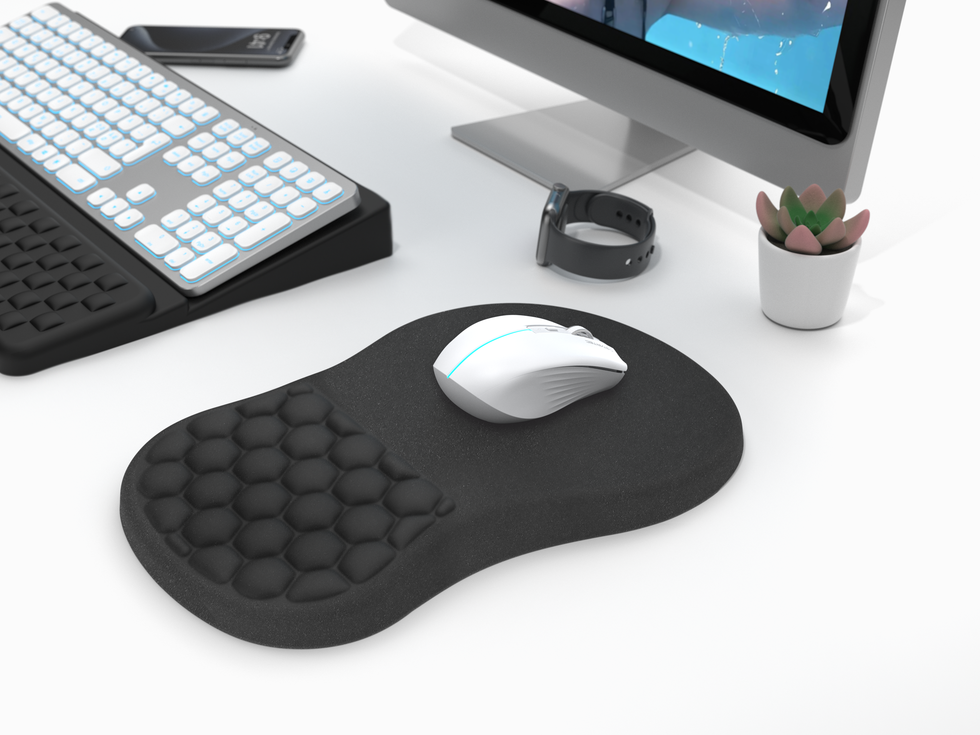 Ergonomiškas pelės kilimėlis su riešo atrama DELTACO / MA-0100 / 1903248