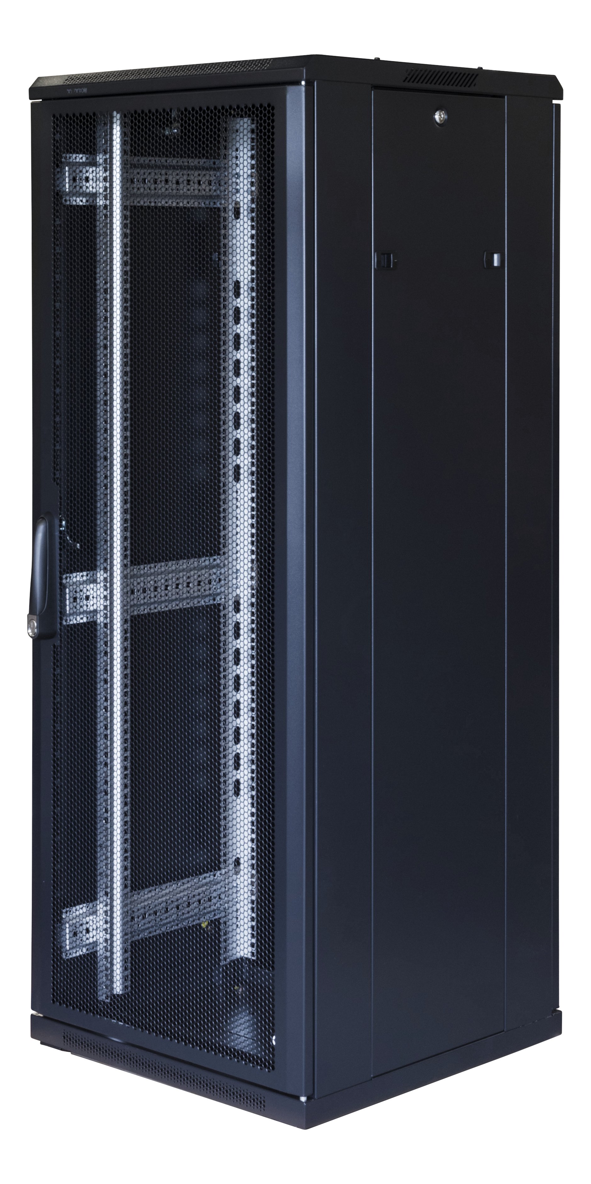 19" Komutacinė spinta TOTEN, System G, 32U, 600x600, perforuotos durys, iki 800kg, juoda/ G3.6632.9801 / 19-G6632PP