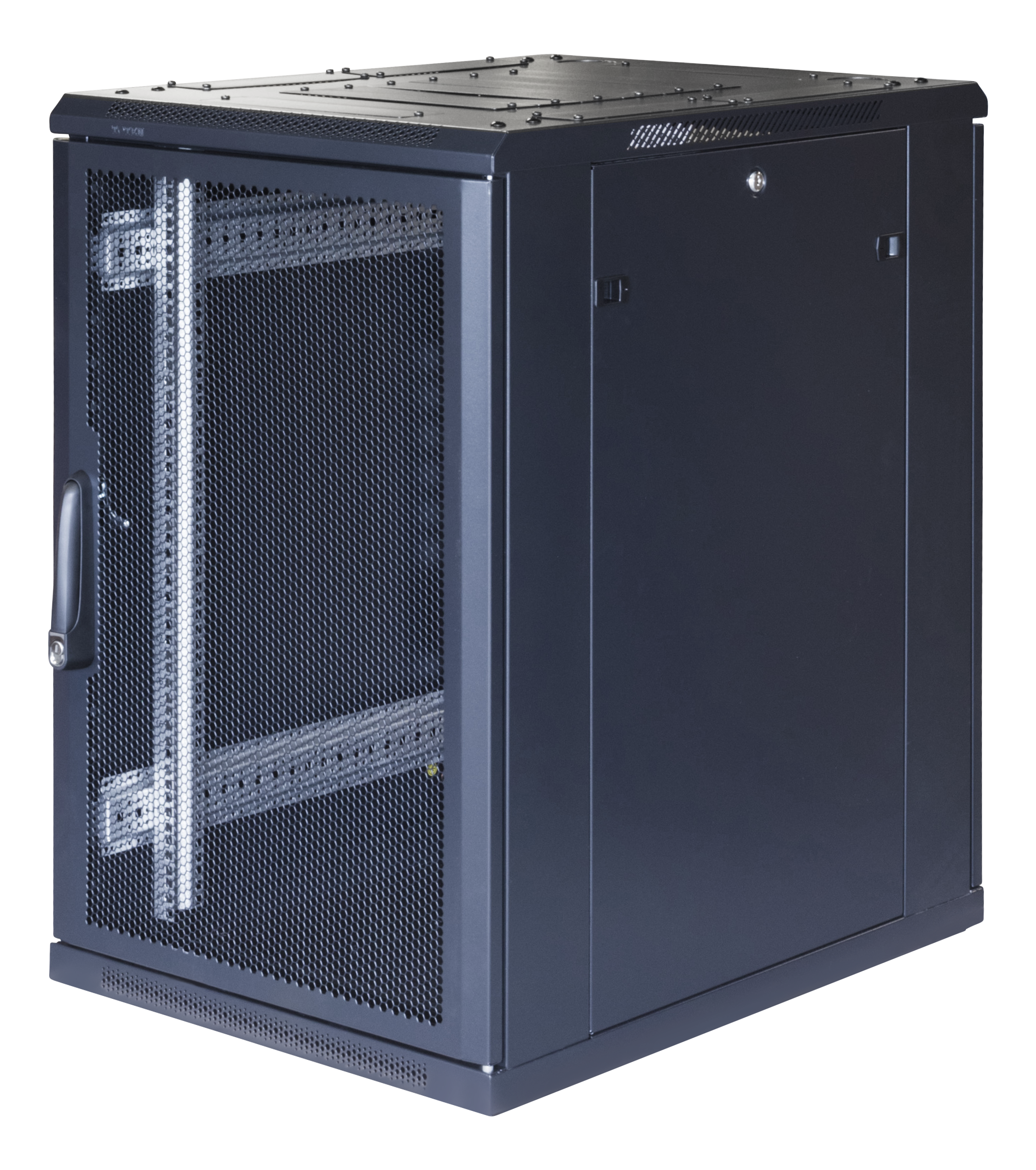 19" Komutacinė spinta TOTEN, System G, 18U, 600x800, perforuotos durys, iki 800kg, juoda / G3.6818.9801 / 19-G6818PP