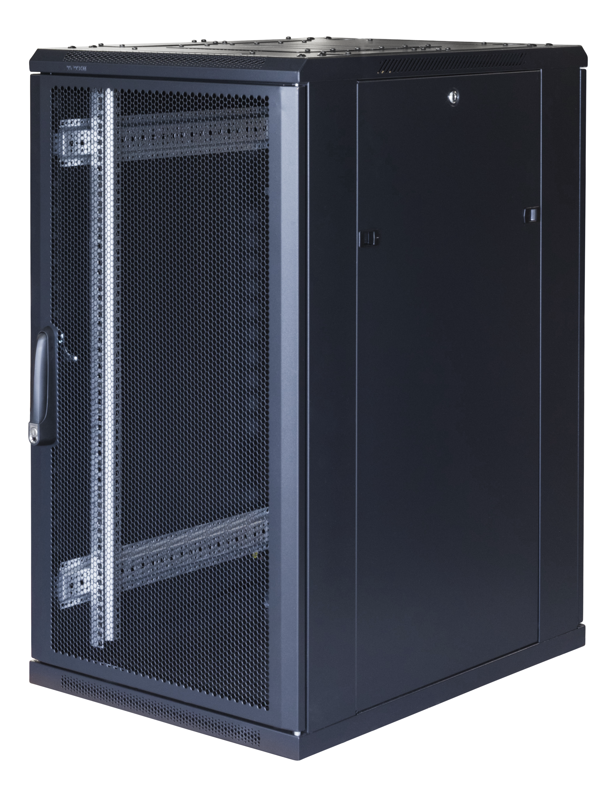 19" Komutacinė spinta TOTEN, System G, 22U, 600x800, perforuotos durys, iki 800kg, juoda / G3.6822.9801 / 19-G6822PP