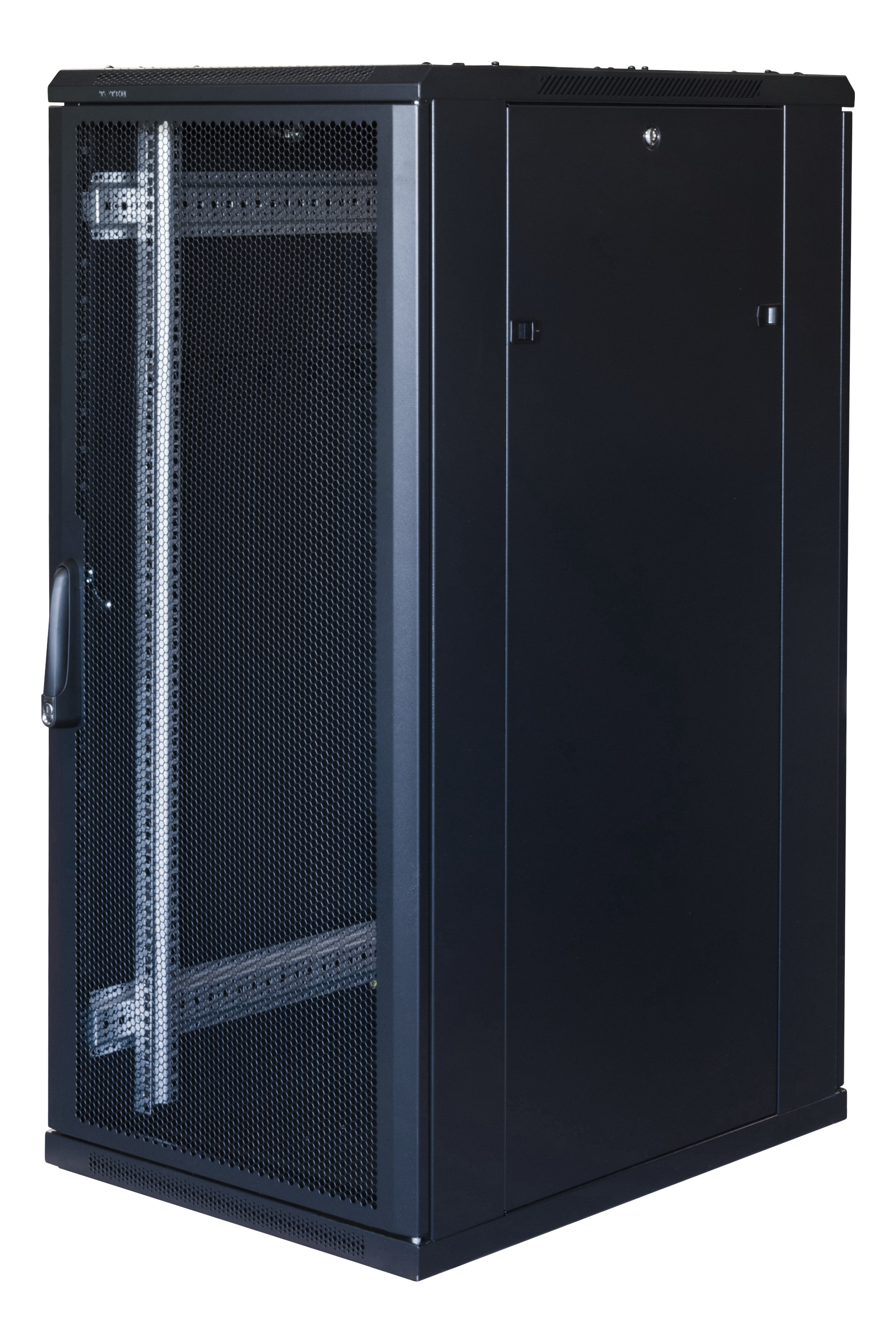 19" Komutacinė spinta TOTEN, System G, 27U, 600x800, perforuotos durys, iki  800kg , juoda/ G3.6827.9801 / 19-G6827PP