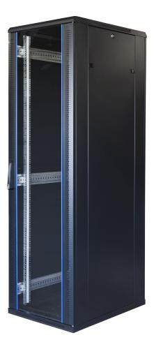 19" cabinet TOTEN, System G, 42U, 600x1200, glass front door, metal rear door, 800kg load, black / G6.6242.9001 /19-G6242GM
