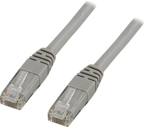 DELTACO U / UTP Cat5e patch kabelis 25m, 100MHz, Delta-certified, pilkas / 25-TP