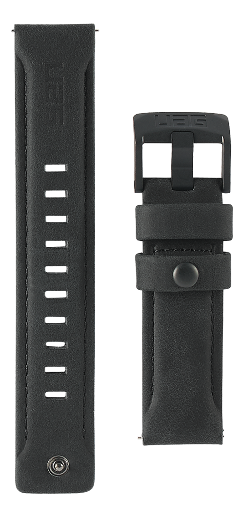Laikrodžio apyrankė URBAN ARMOR GEAR skirta Samsung Galaxy, 46mm, odinis dirželis, juoda / 283271 / 29180B114040