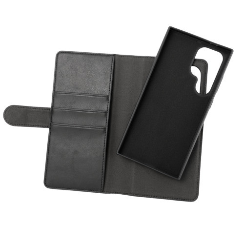 Dėklas - piniginė ESSENTIALS, Samsung Galaxy S24 Ultra, PU, nuimama, juoda / 3052150