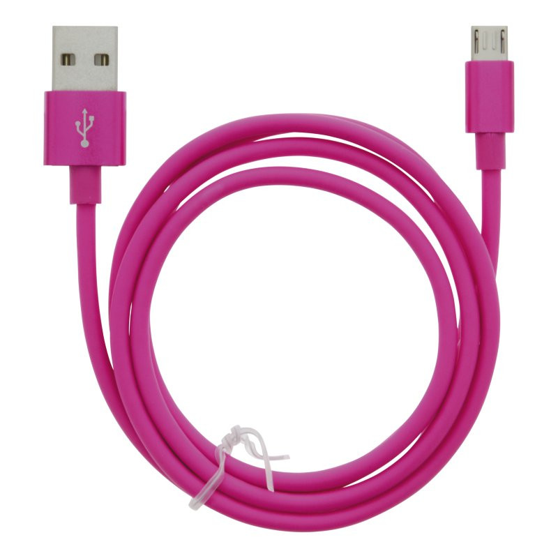 Kabelis MOB:A USB-A - MicroUSB 2.4A, 1m, rožinis / 383211