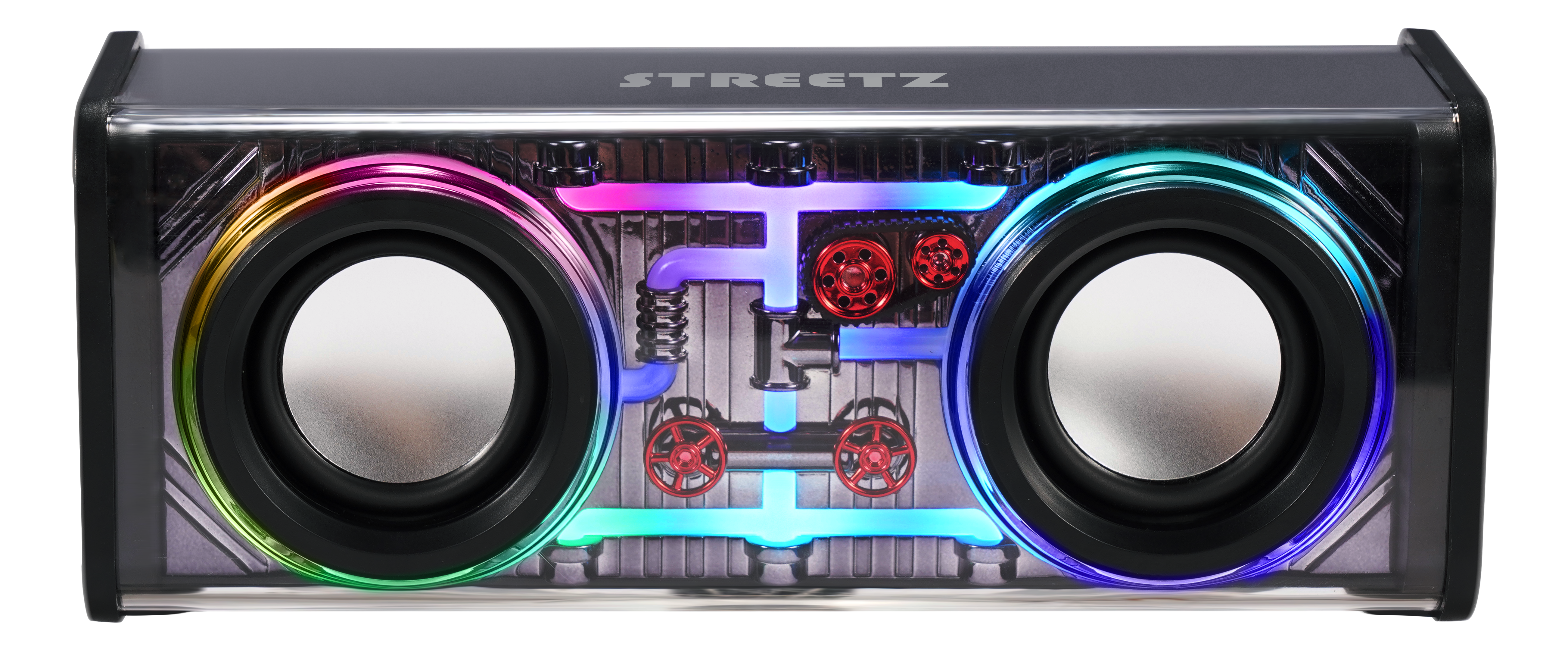 Permatoma bluetooth kolonėlė STREETZ su TWS ir LED šviesos efektais / 6612078 / S310-BLK