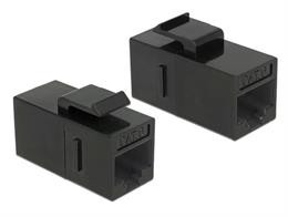 DeLock 86381 Keystone modulis RJ45 jungtis skirta RJ45 Cat.6 UTP juodas / 86381