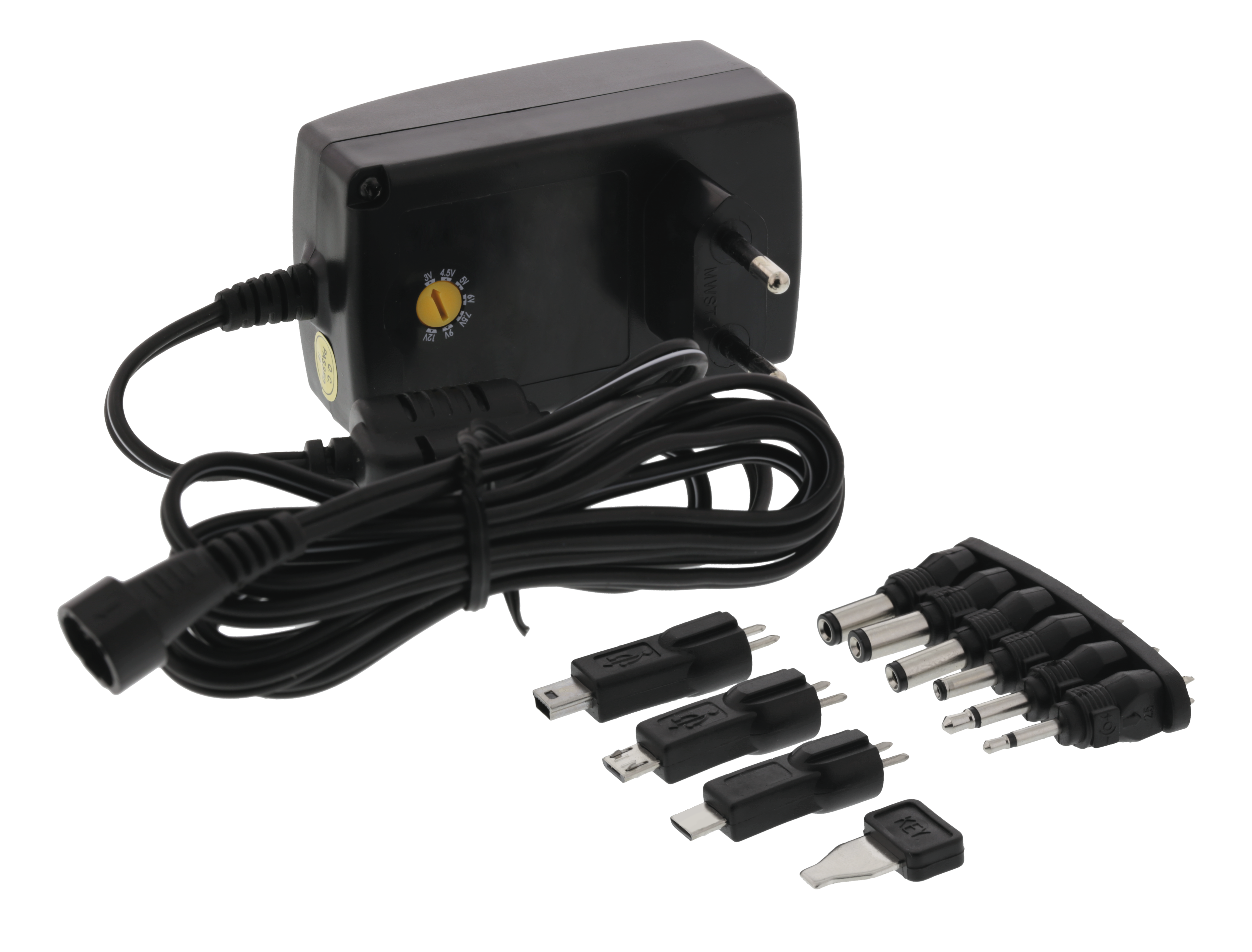 AC/DC adapteris NORDIC QUALITY, 3-12V, 6.7-27W, 2250mAh / MW3IP25GS / 222992