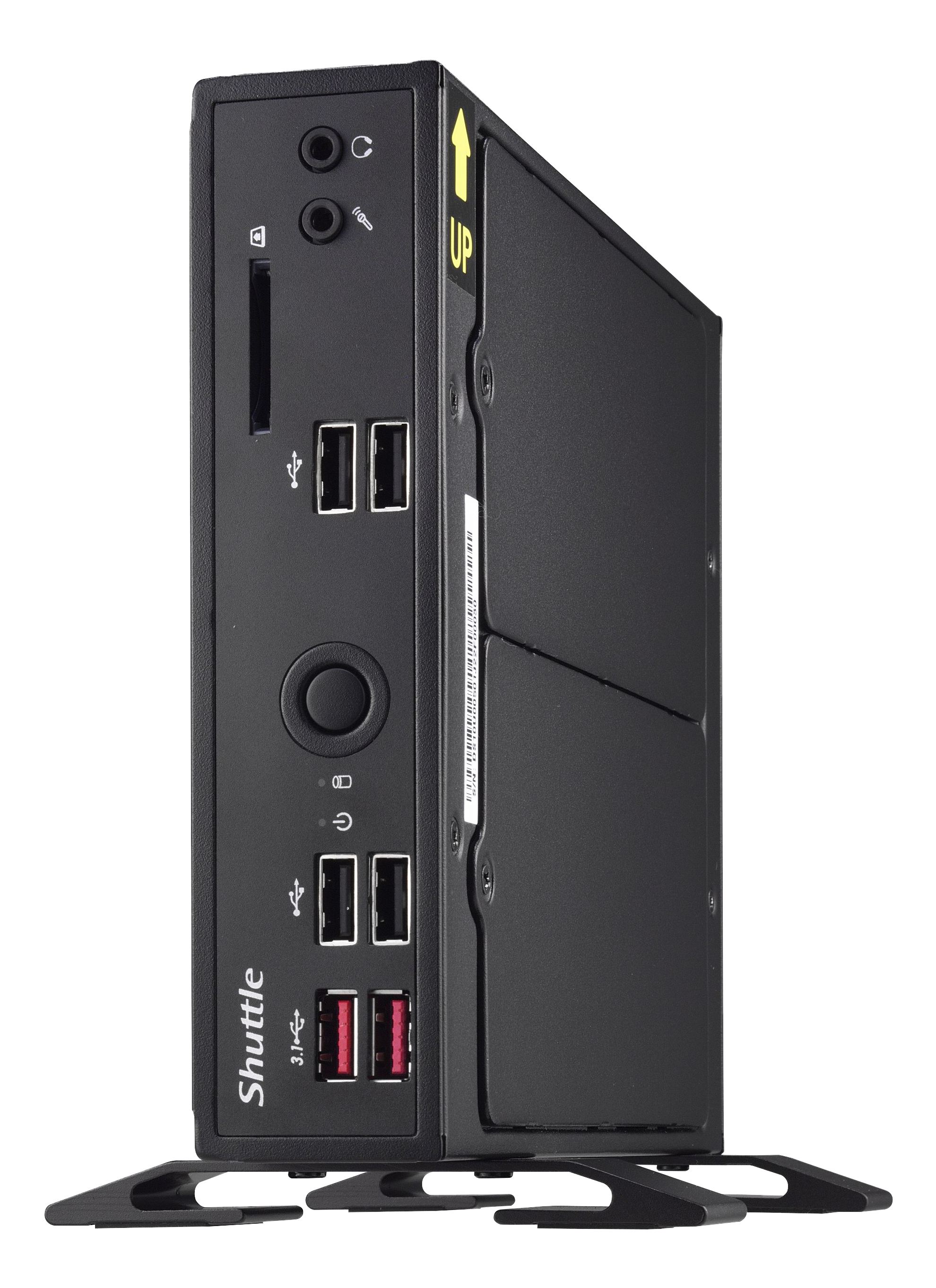 Slim PC Shuttle XPC, Core i5 8265U, 1.6 GHz ULV, UHD Graphics 620, GigE, juodas / PEB-DS10U511 / DS10U5