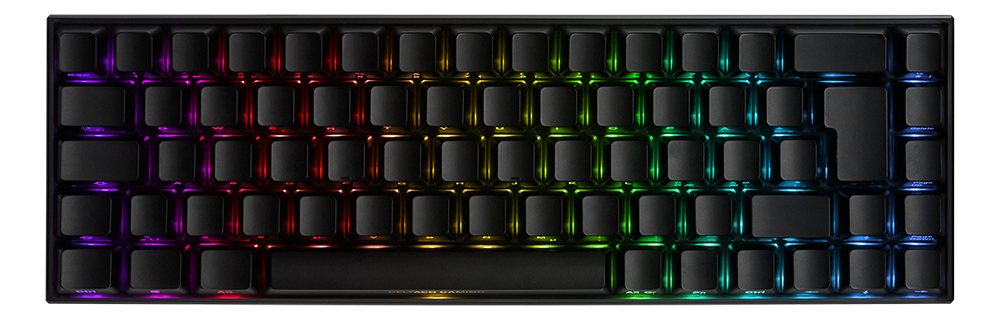 Bevielė 65% klaviatūra DELTACO GAMING DK440R priekiniai lazeriniai klavišai, RGB, Kailh Red, N klavišo apvertimas, JK išdėstymas, rožinė / RGB / GAM-100-UK