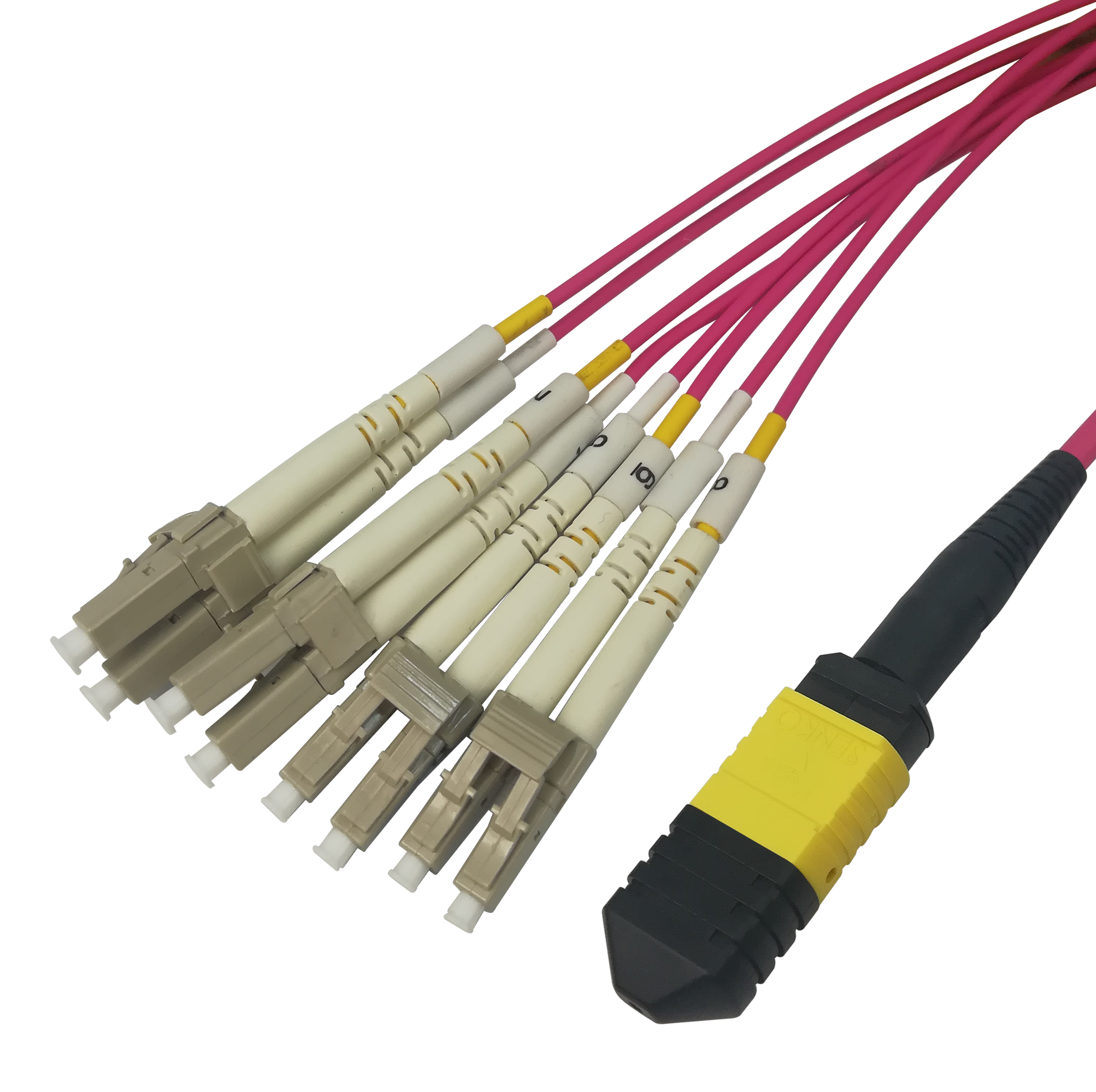 MPO12-LC fan out fiber cable DELTACO, UPC, OM4, 10m / MPO12LC-410