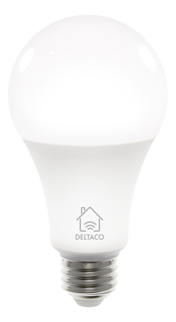 DELTACO SMART HOME LED lemputė, E27, WiFI 2.4GHz, 9W, 810lm, 2700K; 6500K, 220 ;240 V, balta SH-LE27W