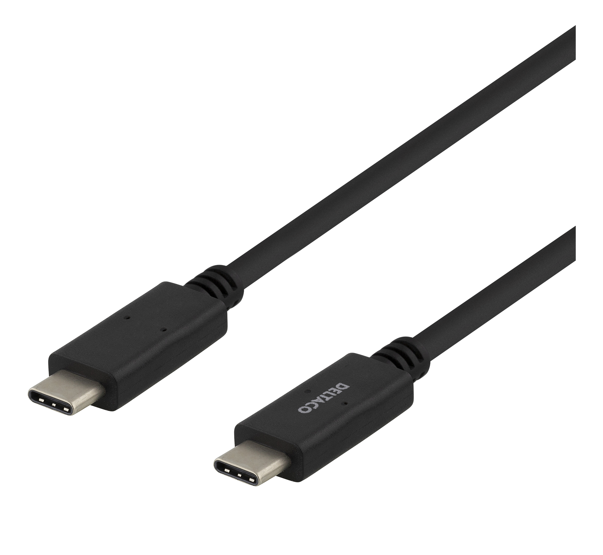 Kabelis DELTACO USB 2.0, Type C - Type C, 1m, juodas / USBC-2001M