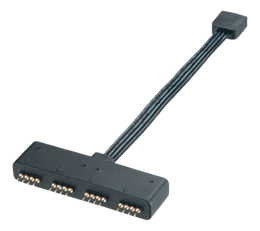 Akasa RGB LED Splitter kabelis, nuo 1 iki  4 vnt., 10cm, juodas AK-081 