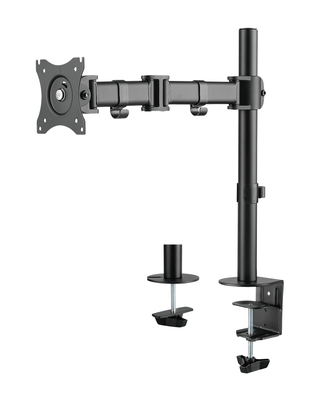 Stalinis monitoriaus laikiklis DELTACO OFFICE pakeliamas, pasukamas, apsukamas, 13 "-27", VESA, juodas / ARM-0303