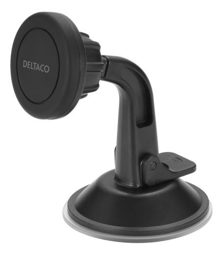 Magnetinis auto laikiklis DELTACO tvirtinamas prie stiklo, juodas / ARM-C103
