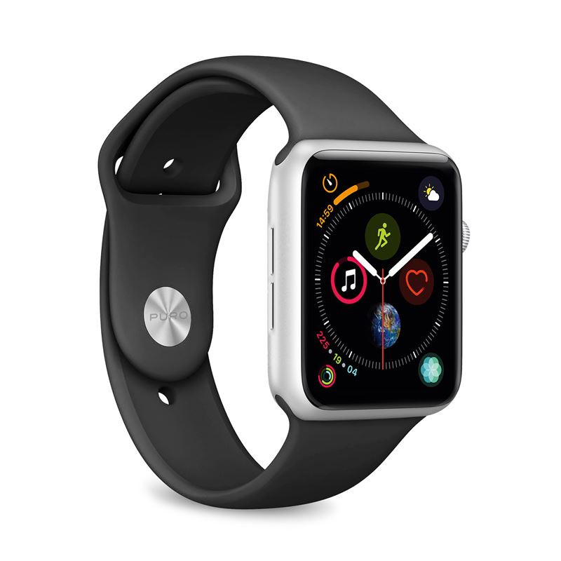 Elastinė sportinė apyrankė PURO skirta Apple Watch, 44mm, juoda / AW44ICONBLK