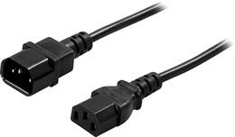 DELTACO  kabelis, IEC 60320 C14 to - IEC 60320 C13, max 250V / 10A, 5m , juodas DEL-113B