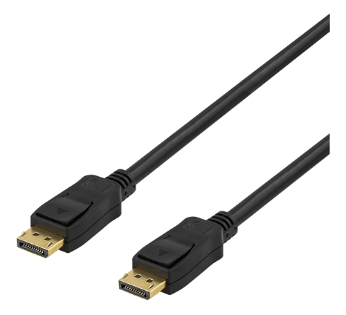 DELTACO DisplayPort Monitor kabelis, UltraHD in 60Hz, 5m, 20-pin ha-ha, juodas / DP-4050