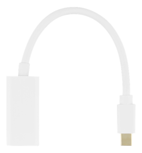 Adapteris DELTACO Mini DP to HDMI, 4K 60Hz, 0.2m, baltas / DP-HDMI46