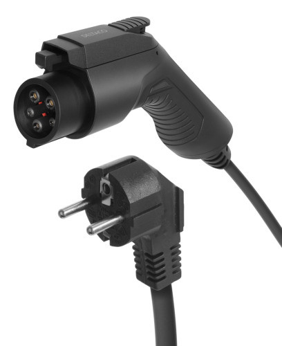 DELTACO e-Charge kabelis Mode2, Schuko - tipas1, 6A, 1,5+4M / EV-1126
