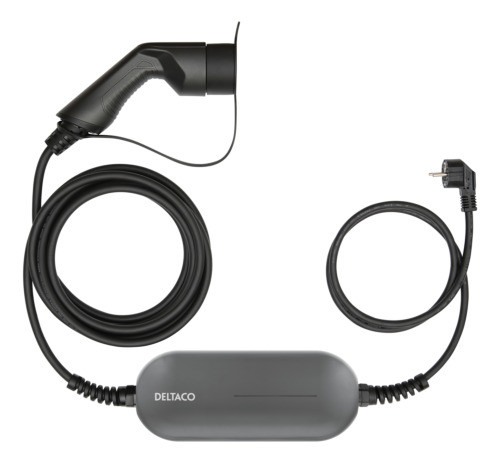 E-Charge kabel;is DELTACO, Mode2, Schuko - tipas 2, 8A, 1,5+4M / EV-1231