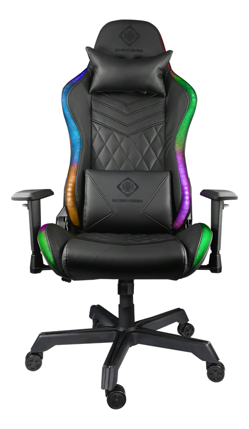 Žaidimų kėdė DELTACO GAMING PU oda, RGB, juoda / GAM-080