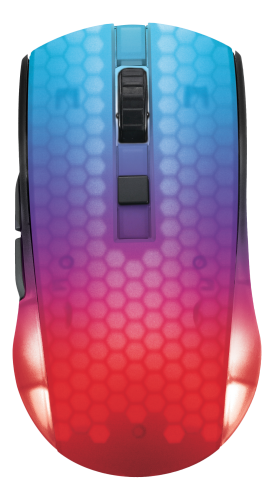 Belaidė pusiau permatoma DELTACO GAMING žaidimų pelė, DM320, RGB, itin lengva, juoda / GAM-145