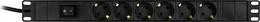 Maitinimo panelė 19  6xCEE 7/4 jacks , 1xCEE 7/7  Deltaco, 3m, juoda / GT-8530