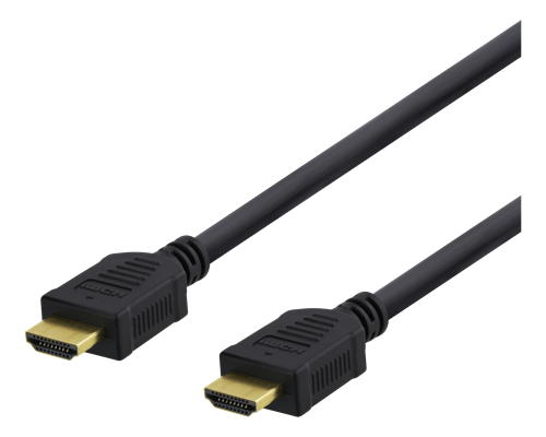 DELTACO didelės spartos HDMI kabelis, 5 m, Ethernet, 4K UHD, Be ferito juodas HDMI-1050D