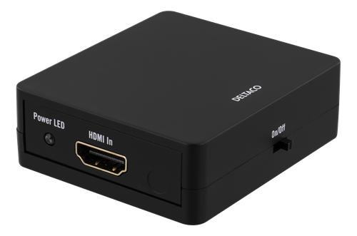 HDMI adapteris DELTACO 1xHDMI, 2XHDMI out, 6.75 Gbit, juodas / HDMI-7050