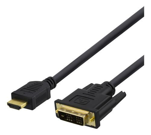 Kabelis DELTACO HDMI to DVI, 5m, Full HD, juodas / HDMI-115D