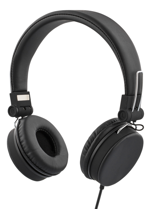 STREETZ ausinės su mikrofonu , 1 mygtukas, 1,5 m, juodos HL-W200