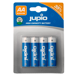 Baterijos JUPIO AA / LR6, 1.5V, neįkraunamos, 4 vnt. (JBA-AA4) / JUPIO10221