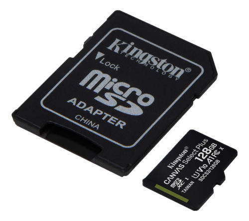 Atminties kortelė KINGSTON, MicroSDXC, 128GB Class10 UHS-I su adapteriu / SDCS2/128GB / KING-2973