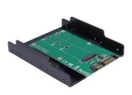 M.2 - SATA adapteris, 3,5 colių plastikinis dėklas, 22pin DELTACOIMP žalia / KT001B