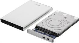 HDD dėžutė  1x2.5, SATA 6Gb / s, USB 3.0, al/plast DELTACO sidabrinė  /  MAP-GD29U3