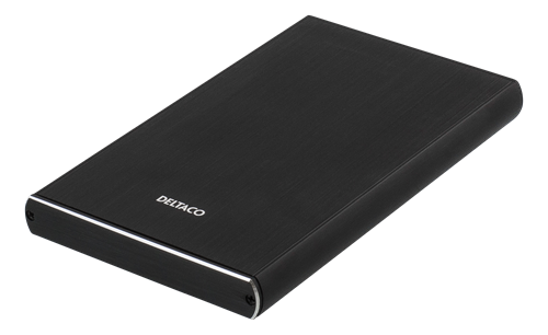HDD dėžutė DELTACO SATA 2.5" USB 3.1, USB-C, juoda / MAP-GD49C