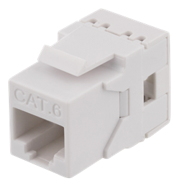 Cat6 "Keystone" jungtis, LSA / 110 jungtis, plastikinis, 180 DELTACO baltas / MD-118