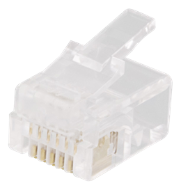 Modulinė jungtis RJ12, 6P6C, 20-pack, skaidrI DELTACO / MD-2A