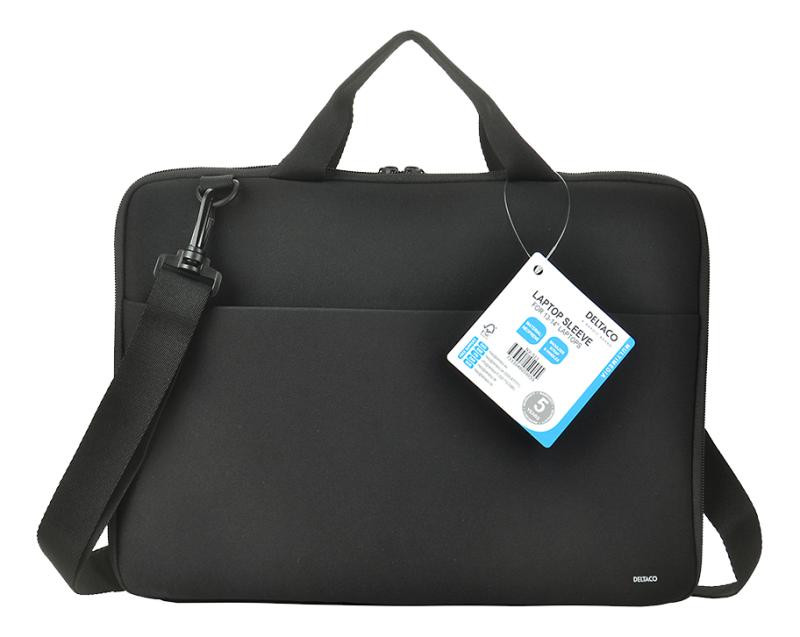 Nešiojamojo kompiuterio dėklas DELTACO 13-14", pečių dirželis, rankenos, juodas / NV-511