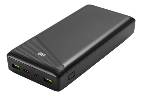 DELTACO power bankas 30000 mAh, 3 A / 18 W, 111 Wh, 2x USB-A, 1x USB-C, / PB-C1002