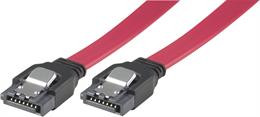 Cable DELTACO, SATA/SAS, locking clips, straight-straight, 0.5m / SATA-05D