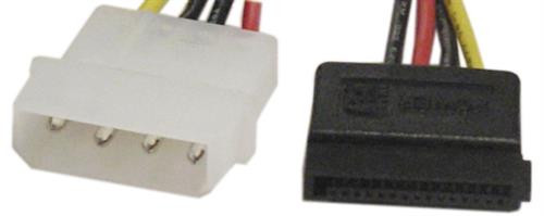 Adapteris DELTACO 4-pin, 15-pin ATA / SATA-S